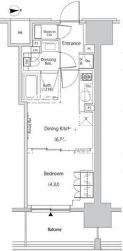 ザ・パークハビオ目白タワー 1007 間取り図