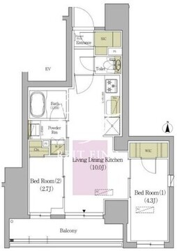 アーバネックス早稲田テラス 1011 間取り図