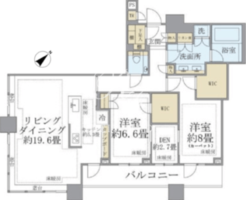 ブリリアタワーズ目黒 N-3107 間取り図