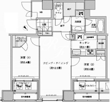 ウエストパークタワー池袋 2410 間取り図