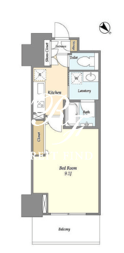 フロンティア新宿タワー 1204 間取り図