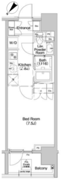 コンフォリア品川イースト 208 間取り図