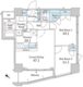 ＭＦＰＲ目黒タワー 608 間取り図