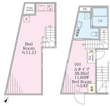 プレジール三軒茶屋 101 間取り図