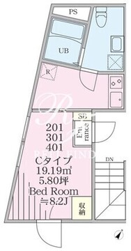 プレジール三軒茶屋 301 間取り図