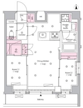 シーフォルム西巣鴨 201 間取り図