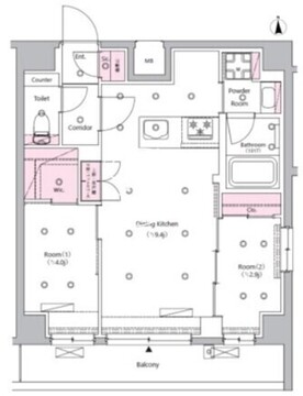 シーフォルム西巣鴨 301 間取り図