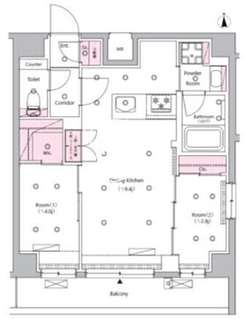 シーフォルム西巣鴨 501 間取り図