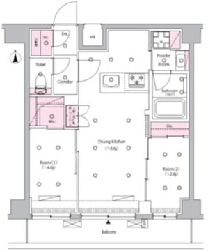 シーフォルム西巣鴨 203 間取り図