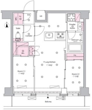 シーフォルム西巣鴨 403 間取り図