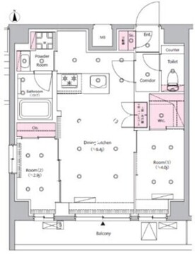 シーフォルム西巣鴨 404 間取り図