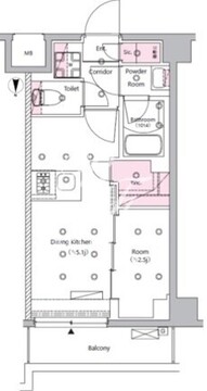 シーフォルム西巣鴨 207 間取り図