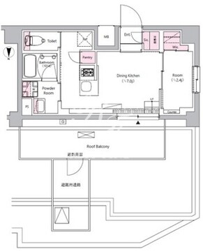 シーフォルム西巣鴨 408 間取り図