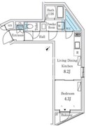 ルミークアン用賀 202 間取り図