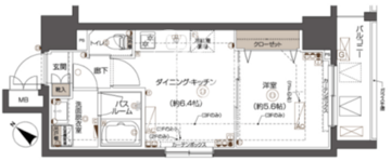 ズーム西五反田 201 間取り図