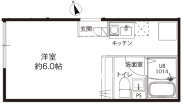 レピュア蓮根レジデンス W-202 間取り図