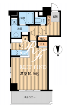 芝公園アパートメント 1002 間取り図