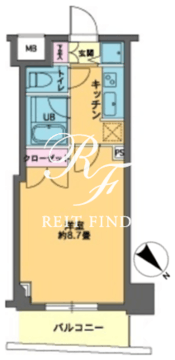 カスタリア東日本橋2 302 間取り図