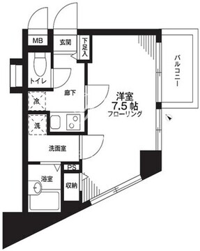 レキシントンスクエア曙橋 707 間取り図