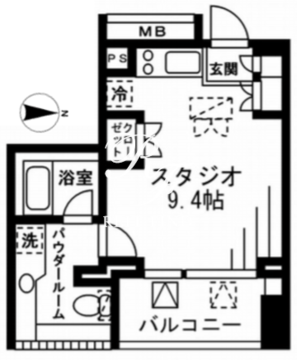 プライムアーバン四谷外苑東 302 間取り図