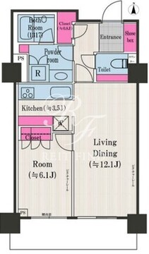 コスモポリス品川 2515 間取り図