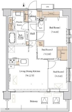 ブランシエスタ西馬込 203 間取り図