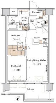 ブランシエスタ西馬込 204 間取り図