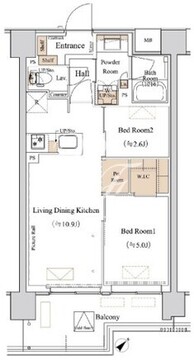 ブランシエスタ西馬込 207 間取り図