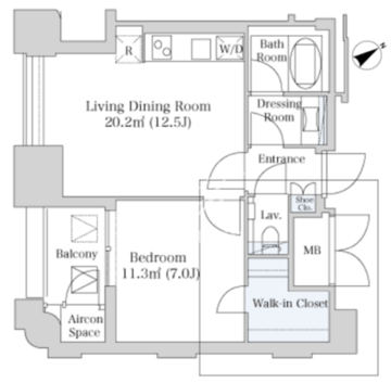 プラティーヌ西新宿 204 間取り図