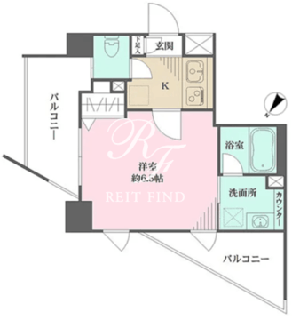 アジールコート品川 201 間取り図