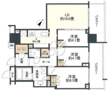 ブランズタワー豊洲 1120 間取り図