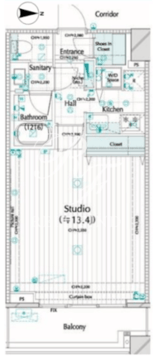 コンシェリア西新宿タワーズウエスト 1115 間取り図