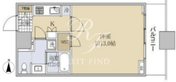 コンシェリア西新宿タワーズウエスト 1313 間取り図