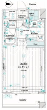 コンシェリア西新宿タワーズウエスト 1215 間取り図