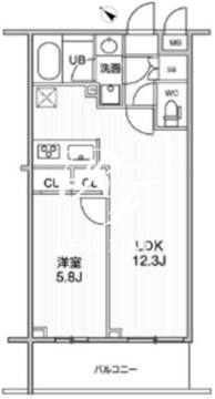 ライムレジデンス曳舟 516 間取り図