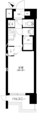 グランド・ガーラ銀座 3階25.08㎡ 間取り図