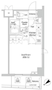 パークフロント淡路町 205 間取り図