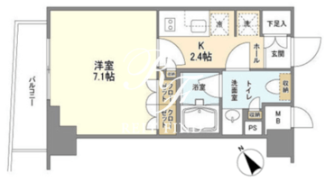 パークフロント淡路町 503 間取り図