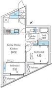 ルミークアン用賀 404 間取り図