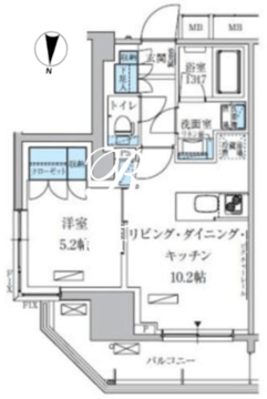 パークアクシス上野三丁目 201 間取り図