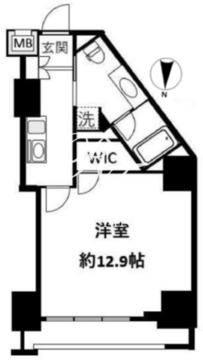 フィールA渋谷 503 間取り図