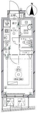 リクレイシア西麻布 1-702 間取り図