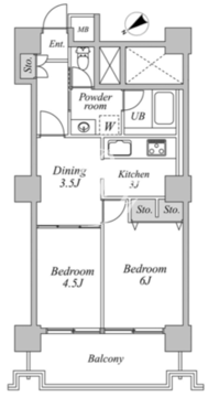 六本木ビュータワー 1611 間取り図