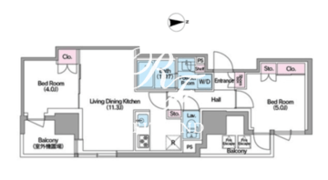 コンフォリア東新宿ステーションフロント 512 間取り図