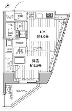 ヒューリックレジデンス駒込 1202 間取り図