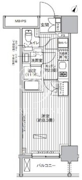 ヒューリックレジデンス駒込 407 間取り図