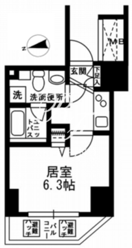 KDXレジデンス文京湯島 1102 間取り図