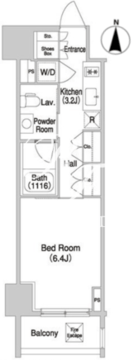 コンフォリア門前仲町 810 間取り図