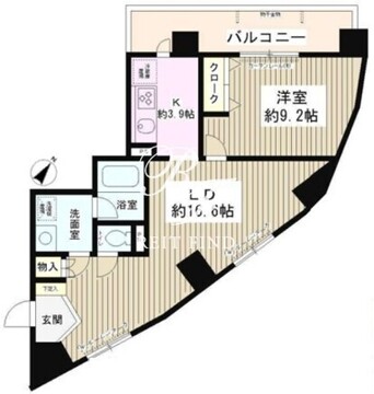 エスタシオン西新宿 401 間取り図