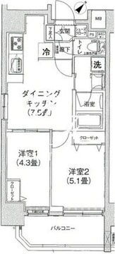 ティモーネプレミアム三ノ輪ステーション 1401 間取り図